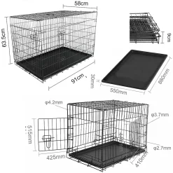 Mucola L Hundetransportbox Hundeklappkäfig Gitter Schwarz 15 Mucola L Hundetransportbox Hundeklappkäfig Gitter Schwarz -Garten- & Gewächshäuser Geschäft 73760ceb9d35fe379c4288aa28b179c2