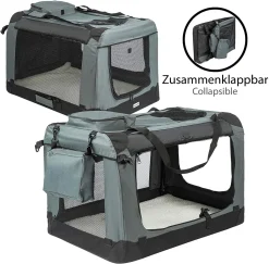 ONVAYA® Faltbare Transportbox Für Hunde & Katzen | XL | Faltbare Hundebox Oder Katzenbox Für Auto & Zuhause | Farbe Grau Schwarz 9 ONVAYA® Faltbare Transportbox Für Hunde & Katzen | XL | Faltbare Hundebox Oder Katzenbox Für Auto & Zuhause | Farbe Grau Schwarz -Garten- & Gewächshäuser Geschäft 737739e058a4103da3b7826df143b54c