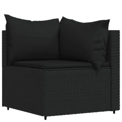 VidaXL 4-tlg. Garten-Lounge-Set Mit Kissen Schwarz Poly Rattan -Garten- & Gewächshäuser Geschäft 7384bd44e80beee038ed916c268a1967