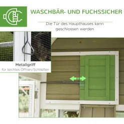 PawHut Hühnerstall Hühnerkäfig Hühnervoliere Für 2-4 Hühner Nistkasten Mit Haupthaus Nistkasten Auslauf Laufstall Wetterbeständig Tannenholz Grau 167,5x109x100 Cm 16 PawHut Hühnerstall Hühnerkäfig Hühnervoliere Für 2-4 Hühner Nistkasten Mit Haupthaus Nistkasten Auslauf Laufstall Wetterbeständig Tannenholz Grau 167,5x109x100 Cm -Garten- & Gewächshäuser Geschäft 73940b9fa29144683d59bf1f1a1237b0