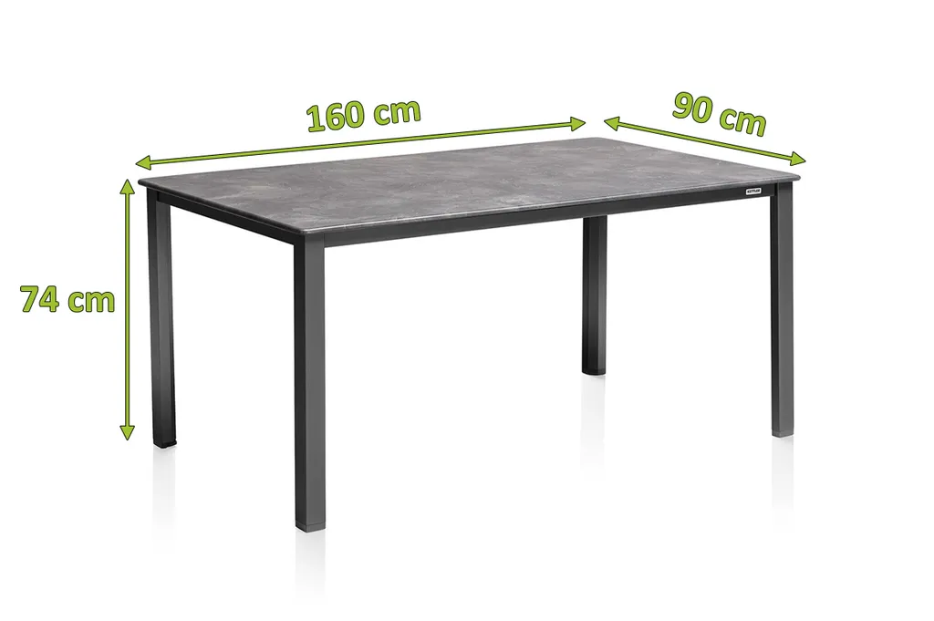 Kettler Garden Kettler Cubic Kettalit Gartentisch 160 X 90 Cm Anthrazit / Schiefer Anthrazit 4 Kettler Garden Kettler Cubic Kettalit Gartentisch 160 X 90 Cm Anthrazit / Schiefer Anthrazit – Bild 4