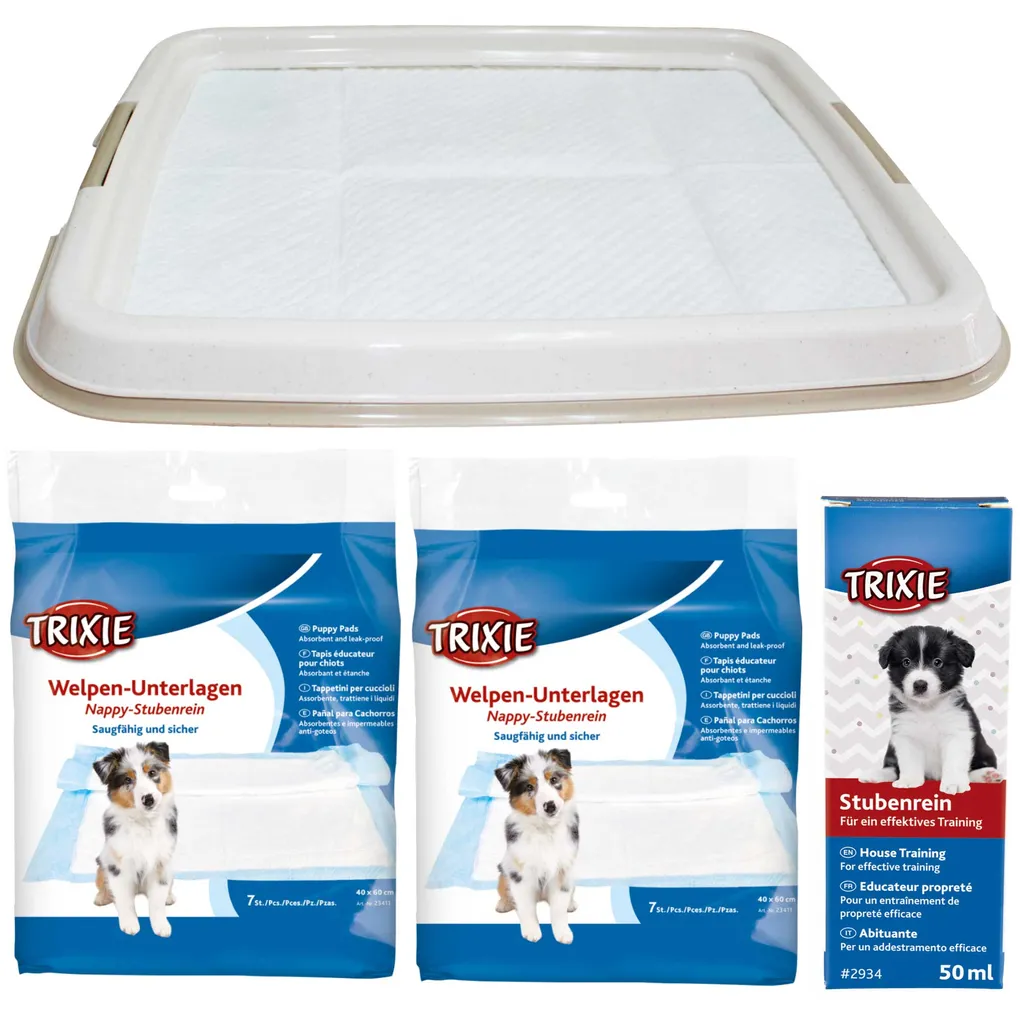 Schecker Set Stubenrein - Welpentoilette Plus Löseplatzmarkierer Plus 14 Unterlagen 1 Schecker Set Stubenrein - Welpentoilette Plus Löseplatzmarkierer Plus 14 Unterlagen