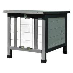 Mucola Katzenhütte Katzenhöhle Katzenhaus Weiß/Grau Outdoor Wurfkiste Holz Katzen Haus -Garten- & Gewächshäuser Geschäft 73ed258a6fc8bd8e8cc746fff92bc148