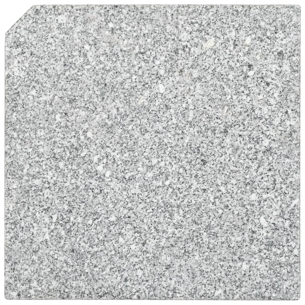 VidaXL Sonnenschirm-Gewichtsplatte Granit 25 Kg Quadratisch Grau 4 VidaXL Sonnenschirm-Gewichtsplatte Granit 25 Kg Quadratisch Grau – Bild 4