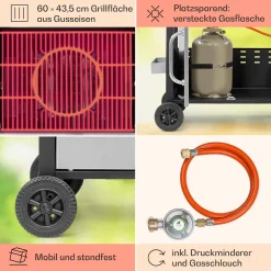 Klarstein Gasgrill Mit Großer Grillfläche, Gasgrill Mit 3 Brenner, 10,8 KW Edelstahl-Gasgrill, BBQ Gasgrill Für Balkon & Garten, Grill Für Propangas, Gasgrills Mit Seitentischen & Thermometer 11 Klarstein Gasgrill Mit Großer Grillfläche, Gasgrill Mit 3 Brenner, 10,8 KW Edelstahl-Gasgrill, BBQ Gasgrill Für Balkon & Garten, Grill Für Propangas, Gasgrills Mit Seitentischen & Thermometer -Garten- & Gewächshäuser Geschäft 740a0612e394f2ca5c64a8008f8e17e1