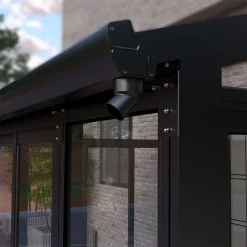 Juskys Wintergarten 12,5 M² - Mit Kristallklaren Wänden, Doppel-Schiebetüren & UV-Schutz – Wasserdicht & Winterfeste Überdachung Aus Aluminium - Grau -Garten- & Gewächshäuser Geschäft 7437e64a2ca7662cce108124958f566c