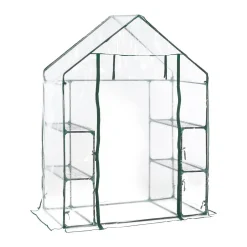 Juskys Foliengewächshaus 1 M² Aufrollbare Tür - Gewächshaus Für Tomaten - Stabiles Balkon Treibhaus Mit 4 Ebenen, Großem Eingang, PVC-Abdeckung -Garten- & Gewächshäuser Geschäft 7458dcf87762f7e30762463b7ad0448d