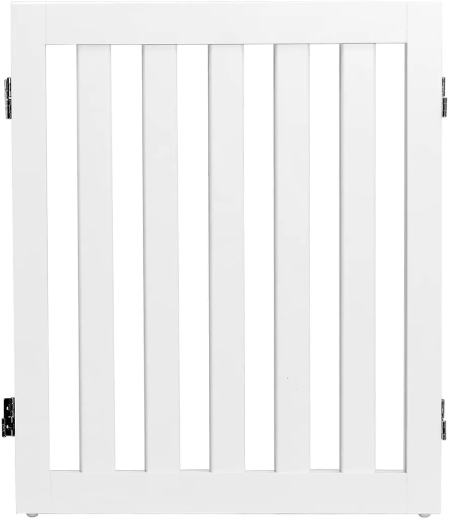 COSTWAY Absperrgitter Hunde 60cm Hoch, Schutzgitter Holz Klappbar, Treppengitter Hundeabsperrgitter Flexibel Türschutzgitter (2 Paneelen, Weiß) 5 COSTWAY Absperrgitter Hunde 60cm Hoch, Schutzgitter Holz Klappbar, Treppengitter Hundeabsperrgitter Flexibel Türschutzgitter (2 Paneelen, Weiß) – Bild 5