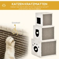 PawHut Kratztonne Für Katzen Katzenkratzbaum 3 Ebenen Katzenbaum Kletterbaum Für Katzen Katzenmöbel Sisal Plüsch Cremeweiß 48 X 48 X 109 Cm 14 PawHut Kratztonne Für Katzen Katzenkratzbaum 3 Ebenen Katzenbaum Kletterbaum Für Katzen Katzenmöbel Sisal Plüsch Cremeweiß 48 X 48 X 109 Cm -Garten- & Gewächshäuser Geschäft 74927230908eb2d15dad8a8596a0b77e