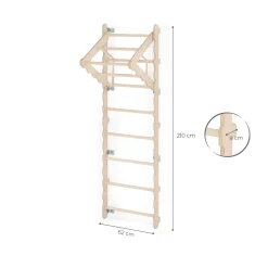 MAMOI® Klettergerüst Indoor, Sprossenwand Für Kinderzimmer, Kletterwand Und Spielgeräte, Turngeräte Mit Klimmzugstange Für Drinnen, Sportgeräte Ab 3 Jahren -Garten- & Gewächshäuser Geschäft 74f978150ce2c6476376cda944bb8ef2