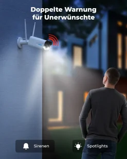 Reolink 5MP Kabellose WLAN IP Überwachungskamera Aussen Mit Spotlights, Farbiger Nachtsicht, Intelligente Personen-/Fahrzeugerkennung, 2,4/5 GHz WiFi, 5X Optischer Zoom, Zwei-Wege-Audio, RLC-511WA -Garten- & Gewächshäuser Geschäft 7507c96f6c4e28091472642146a0ca82
