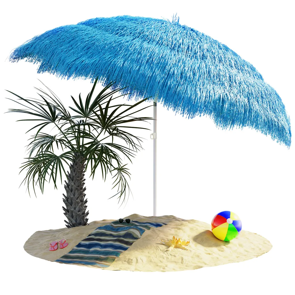 Parasol Kingsleeve Sonnenschirm Hawaii Ø 160 Cm Neigbar Höhenverstellbar Wasserabweisend Erdspieß Mehrfarbig Bastschirm Hawaiischirm Strandschirm Strandsonnenschirm, Farbe:blau - Blue - Bleu 1 Parasol Kingsleeve Sonnenschirm Hawaii Ø 160 Cm Neigbar Höhenverstellbar Wasserabweisend Erdspieß Mehrfarbig Bastschirm Hawaiischirm Strandschirm Strandsonnenschirm, Farbe:blau - Blue - Bleu