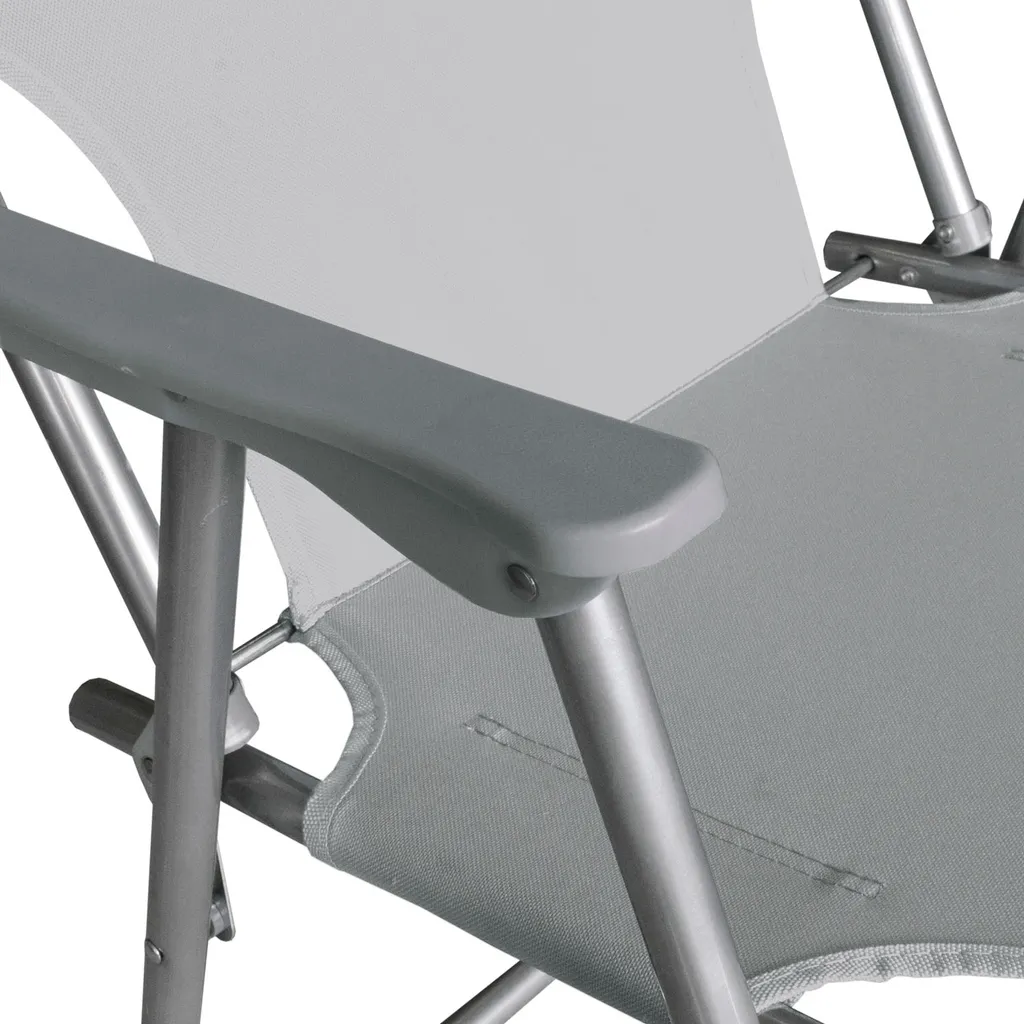 Wohaga 3tlg. Campingmöbel-Set Tisch 75x55cm + 2x Klappstuhl Hellgrau 8 Wohaga 3tlg. Campingmöbel-Set Tisch 75x55cm + 2x Klappstuhl Hellgrau – Bild 8
