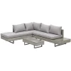 Outsunny 3-tlg. Luxus Polyrattan Gartengarnitur Gartenmöbel Garten-Set Sitzgruppe Loungeset Loungemöbel Inkl. Ablagen Und Beistelltisch Sitzkissen Grau