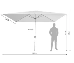 Dehner Sonnenschirm Samos, Ca. 300 X 265 X 200 Cm, Aluminium/Polyester, Braun -Garten- & Gewächshäuser Geschäft 75e1ee9840f6725375391a7d0dfc4d9b