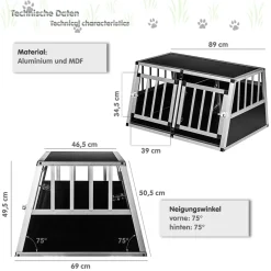 PETSTUFF Alu Hundetransportbox 2-türig Mit Trennwand Rückwand 75° 9 PETSTUFF Alu Hundetransportbox 2-türig Mit Trennwand Rückwand 75° -Garten- & Gewächshäuser Geschäft 75f8e4e9f3c56358ffa77f41080812ab