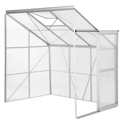 Tectake Anlehngewächshaus Aus Aluminium Ohne Fundament 192x128x202cm - Transparent -Garten- & Gewächshäuser Geschäft 7620e51dbbd2b05182bf6c14f1839b04