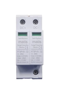 Solar+more PV Überspannungsableiter Blitzschutz Typ 2 1000V 2-Pol