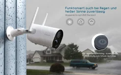 COOAU Überwachungskamera Außen Akku Mit 32G SD-Karte, Kabellose WLAN Kamera Outdoor Mit PIR Bewegungsmelder, Personen/Autoerkennung, 15m Nachtsicht, 2-Wege Audio, IP65, Weiß -Garten- & Gewächshäuser Geschäft 765619c31e74f95001473d6fad3917f2 1