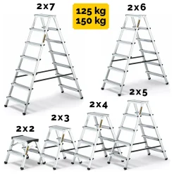 Venta-gr Doppelseitige Leiter, Alu, 4 Stufen, Belastbar Bis 125 Kg 19 Venta-gr Doppelseitige Leiter, Alu, 4 Stufen, Belastbar Bis 125 Kg -Garten- & Gewächshäuser Geschäft 7663692485c6691a720c5da75f548444