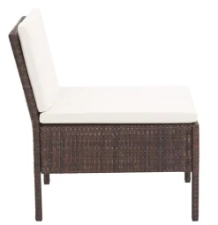 VIDAXL 3-tlg. Garten-Lounge-Set Mit Auflagen Poly Rattan Braun -Garten- & Gewächshäuser Geschäft 7665982b4000444e7e4ef6db00045e3e