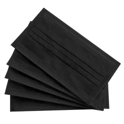 NELboNs Dicollas Einwegmasken, Staubdichte Atemmasken, Antibakterielle Masken, Schwarz 100 Stück