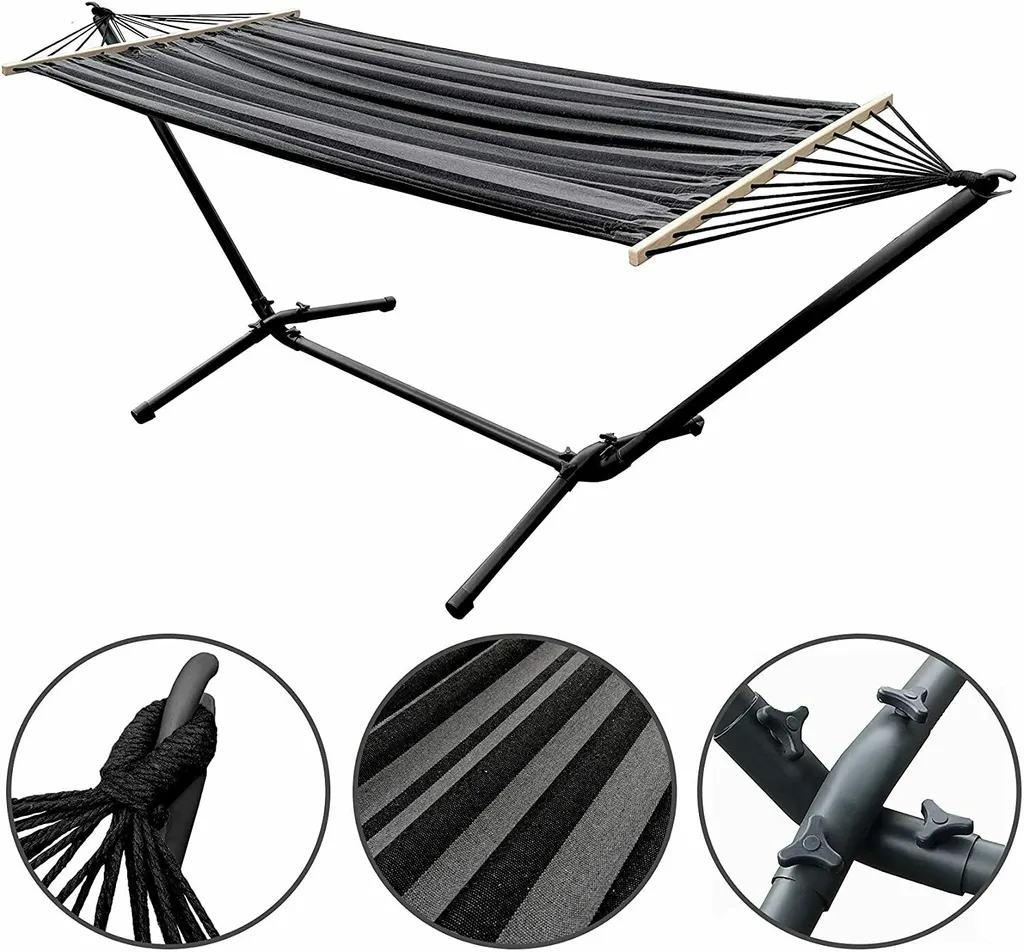 My-goodbuy24 Hängemattengestell Inklusive Hängematte (bis 100Kg) 1 My-goodbuy24 Hängemattengestell Inklusive Hängematte (bis 100Kg)