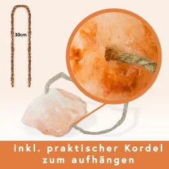 Salzleckstein.shop Hochwertiger Salzleckstein “Bergkristall” 10er Set Leckstein Mit Kordel, Insgesamt Ca. 1 Kg, Für Kaninchen, Katzen, Pferde, Schafe Und Andere Tiere - Mineralleckstein - Premium Leckstein -Garten- & Gewächshäuser Geschäft 77d94cbae83521ed22bb7c0dc4cac54a