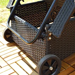 Mucola Rattan Sonnenliege Gartenliege Polyrattan Rattanmöbel Terrassen Liege Schwarz E -Garten- & Gewächshäuser Geschäft 77e1cf9814001f52344cd8ef366a15a6