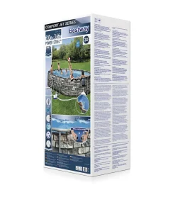 Bestway® Power Steel™ Comfort Jet Series™ Frame Pool-Set Mit Filterpumpe 610 X 366 X 122 Cm, Steinwand-Optik (Naturstein), Oval -Garten- & Gewächshäuser Geschäft 780ebbc11a8d77a6bd164a8d4299f0ed