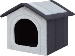 Hobbydog Hundehaus Hundehöhle Hundehütte Stoff INARI Tierhaus Taubegrau Graphit R2: 44 X 38 X 45 Cm