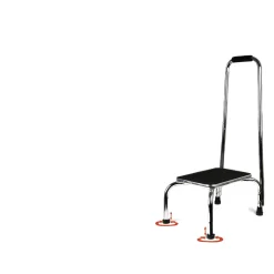 Vital Comfort Tritthocker Mit Haltegriff, Chrom