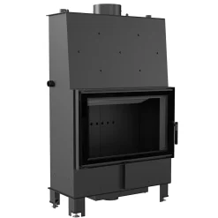 Kratki Wasserführender Kamineinsatz LUCY 16 KW Ø 200 Doppelverglasung Schwarz