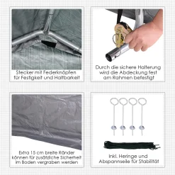 Outsunny Foliengerätehaus, Gerätehaus Im Garten, Foliengarage, Galvanisierter Stahl, PE, Grau 2 X 2 X 2 M 15 Outsunny Foliengerätehaus, Gerätehaus Im Garten, Foliengarage, Galvanisierter Stahl, PE, Grau 2 X 2 X 2 M -Garten- & Gewächshäuser Geschäft 788dbb36fcea0eab2d736fd9269734b1