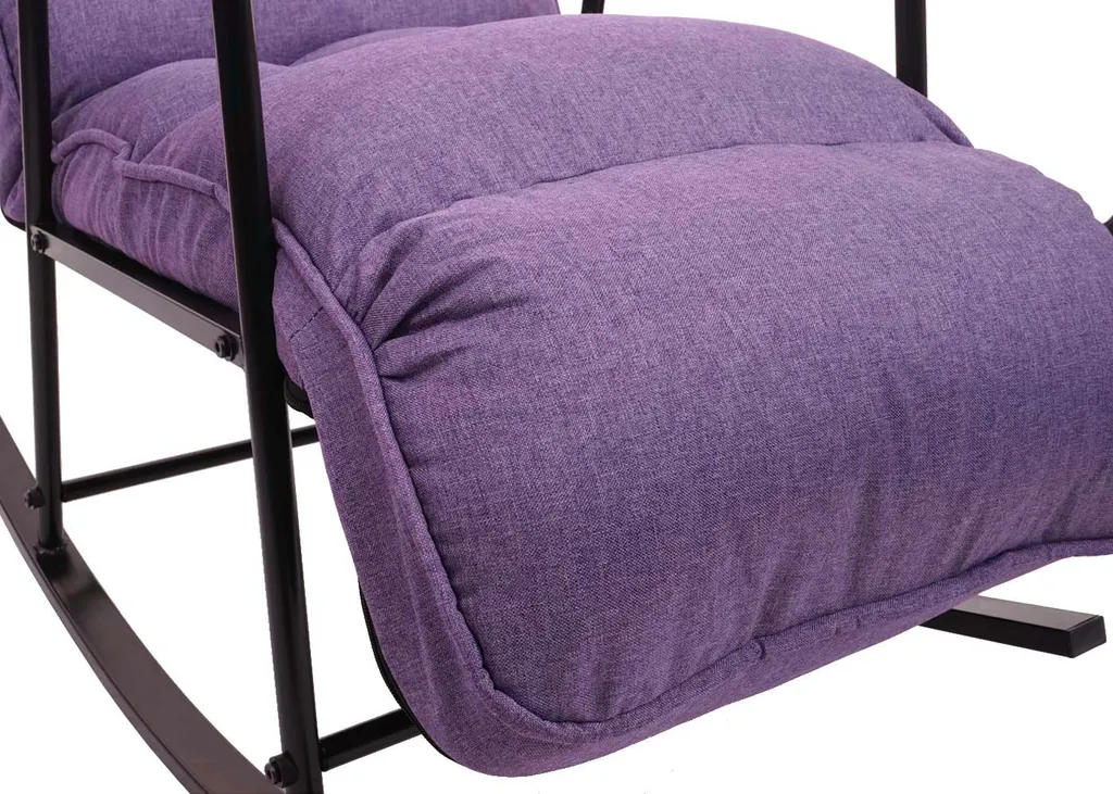 Mendler Schaukelstuhl HWC-K40, Schaukelsessel Schwingstuhl Relaxsessel, Liegefunktion Metall Stoff/Textil Lila-flieder 12 Mendler Schaukelstuhl HWC-K40, Schaukelsessel Schwingstuhl Relaxsessel, Liegefunktion Metall Stoff/Textil Lila-flieder – Bild 12