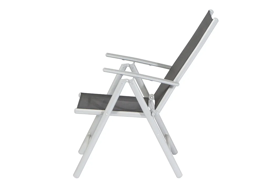Siena Garden Saturn Klappsessel 2er Set, Gestell Aluminium In Silber, Fläche Textilbezug In Schwarz 7 Siena Garden Saturn Klappsessel 2er Set, Gestell Aluminium In Silber, Fläche Textilbezug In Schwarz – Bild 7