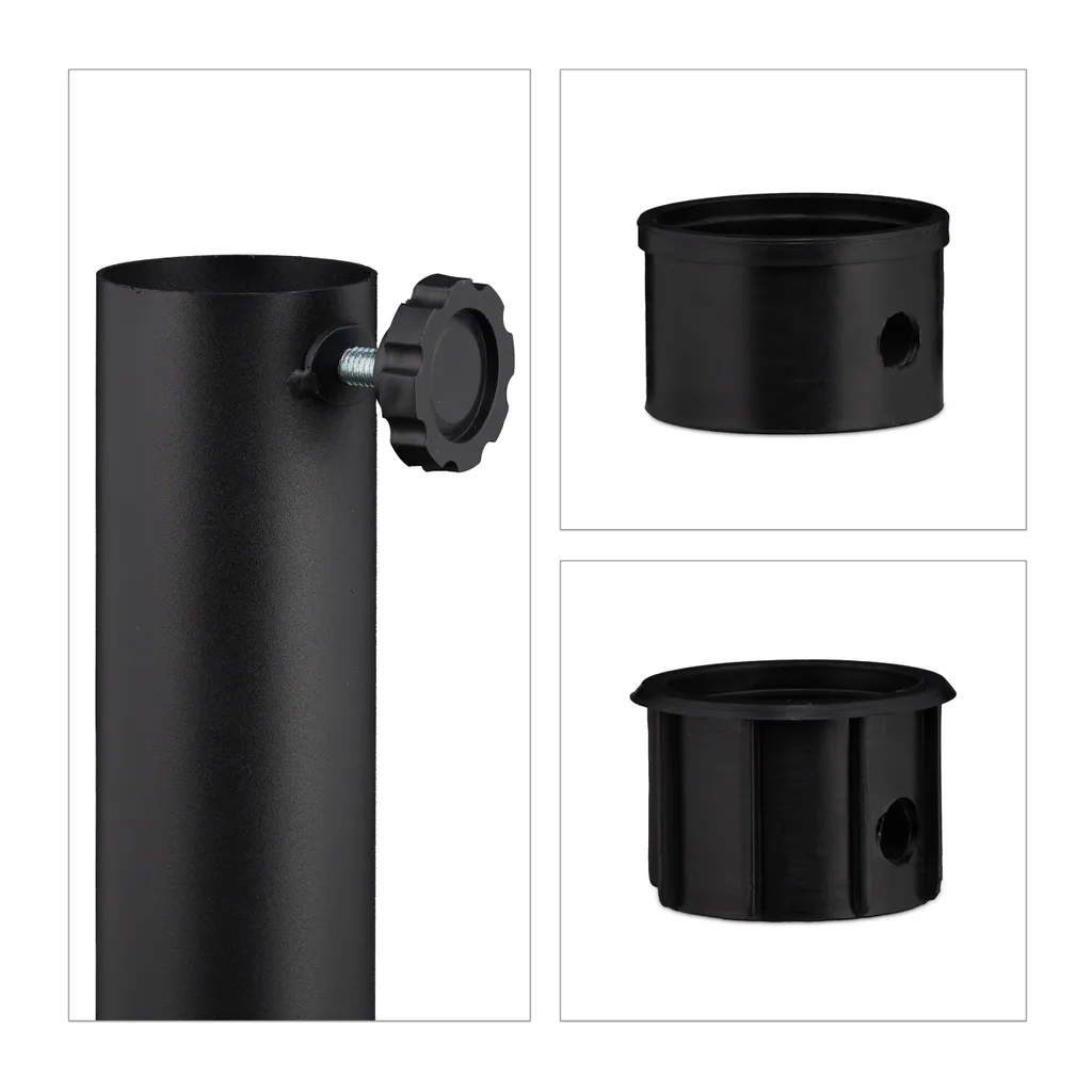 Relaxdays Runder Sonnenschirmständer In Schwarz 6 Relaxdays Runder Sonnenschirmständer In Schwarz – Bild 6