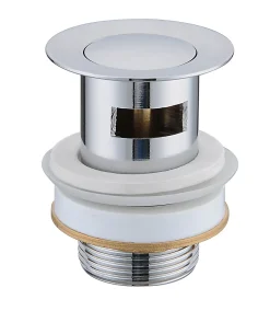 Schütte Pop-Up Exzenter , Chrom, Druckknopf-Ablaufventil, Chrom, 1 1/4", Für Waschtisch Mit Überlauf