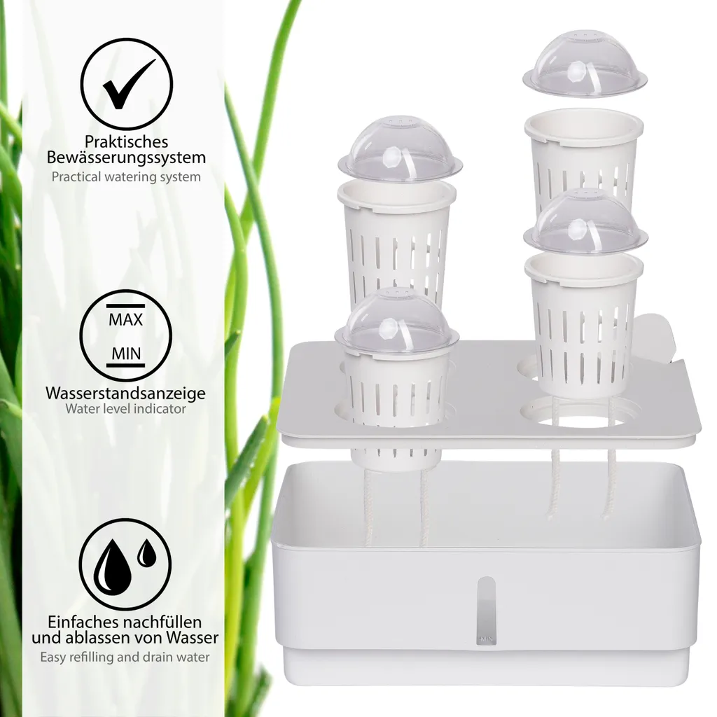 ONVAYA® Zimmergewächs Anzucht Set | Zimmer Gewächshaus Inkl. Kokoserde Und Saatgut | Kleines Gewächshaus Mit Smart Bewässerungssystem Zimmergarten 4 ONVAYA® Zimmergewächs Anzucht Set | Zimmer Gewächshaus Inkl. Kokoserde Und Saatgut | Kleines Gewächshaus Mit Smart Bewässerungssystem Zimmergarten – Bild 4