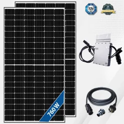 Stegpearl 760W Balkonkraftwerk 600W Photovoltaik Solaranlage Mit Hoymiles HM-600W Mikrowechselrichter Mit Zubehör