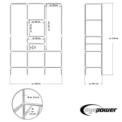 Eyepower XL Kleiderschrank Metall Regal System Stange 10 Eyepower XL Kleiderschrank Metall Regal System Stange -Garten- & Gewächshäuser Geschäft 7974ccc3ca2d66039252ef4a49427dcd