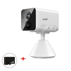 IeGeek Überwachungskamera Wlan 1080P Mini Kamera Mit SD Karte 32GB,Innen Camera Wifi Mit HD Nachtsicht, 2-Wege-Audio, Smarte Bewegungs Und Geräuscherkennung, Mobile App Steuerung