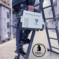 STAHLWERK Mehrzweckleiter 150 Kg Alu Klappleiter Trittleiter Aluminiumleiter -Garten- & Gewächshäuser Geschäft 79d8a3e00677c8c66f18465568935675