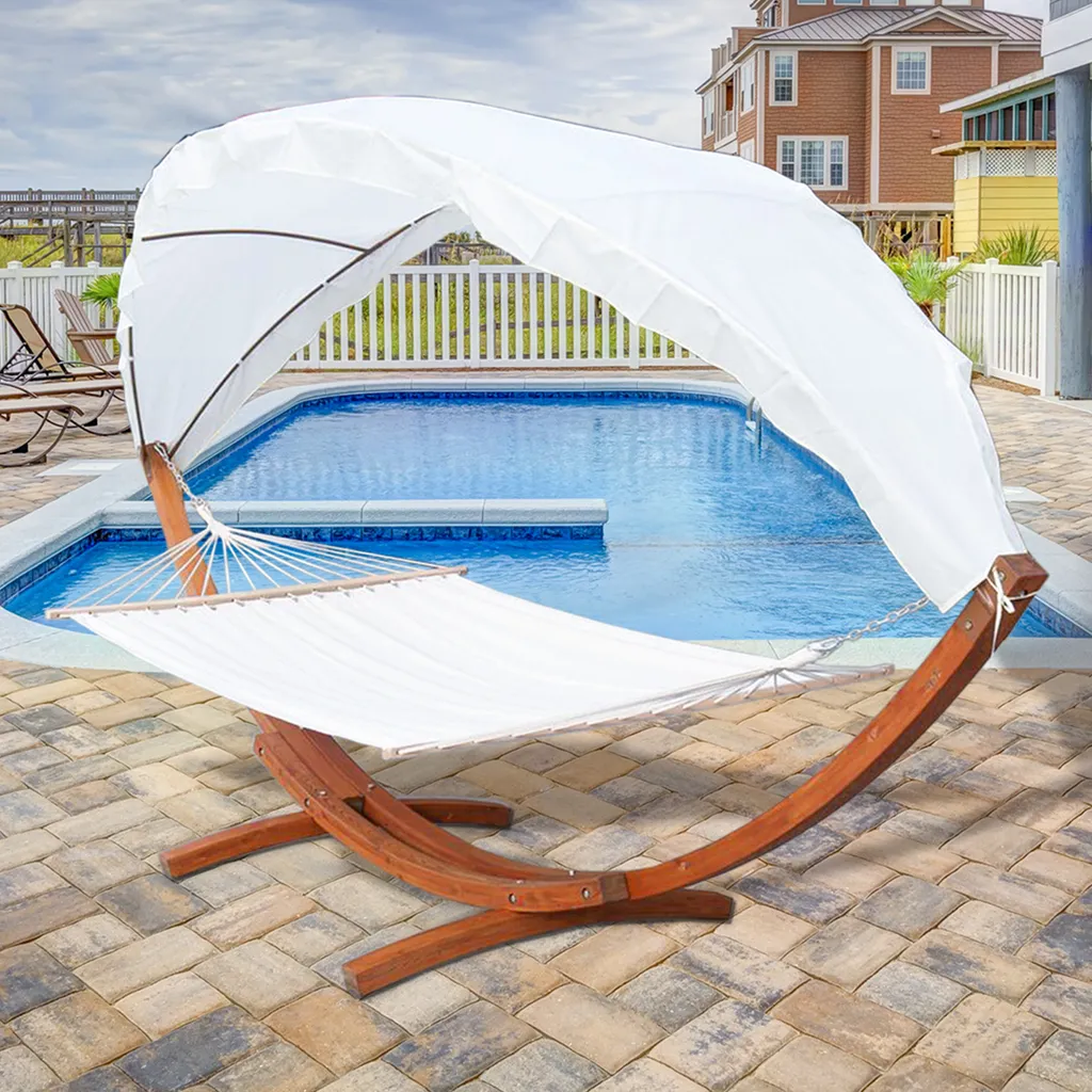 EINFEBEN Hängematte Wetterfestem Hängematten Stabhängematte Outdoor Holz Mit Gestell XXL Garten Hängemattengestell 2 Personen 410cm Gartenliege Liege 4 EINFEBEN Hängematte Wetterfestem Hängematten Stabhängematte Outdoor Holz Mit Gestell XXL Garten Hängemattengestell 2 Personen 410cm Gartenliege Liege – Bild 4