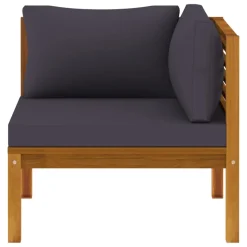 VidaXL 2-tlg. Sofa-Set Mit Dunkelgrauen Kissen Akazie Massivholz -Garten- & Gewächshäuser Geschäft 79e807ac6e52579dd934c1528cdb2ca2
