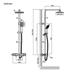 Aihom Homelody Dusche Duschsystem Mit Thermostat Regendusche 2 Funktionen Duschset Edelstahl Duschsäule Mit Kopfbrause, Handbrause Und Verstellbarer Duschstange Duscharmatur Anti-Verbrühungs-Duschsystem -Garten- & Gewächshäuser Geschäft 79f8e1d7cf95a370c17662cff0d49ef5