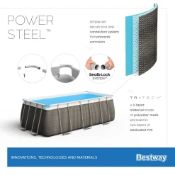 Bestway Power Steel™ Frame Pool Komplett-Set, Eckig, Mit Filterpumpe, Sicherheitsleiter & Abdeckplane 549 X 274 X 122 Cm, Schwimmbecken, Schwimmen, Pools -Garten- & Gewächshäuser Geschäft 79f9ff144a92ee5a7f70de24a7ec8a81