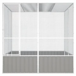 VidaXL Vogelkäfig Grau 213,5x217,5x211,5 Cm Verzinkter Stahl 8 VidaXL Vogelkäfig Grau 213,5x217,5x211,5 Cm Verzinkter Stahl -Garten- & Gewächshäuser Geschäft 79fa86269c1f43e8ad3dc5d000f4e23e