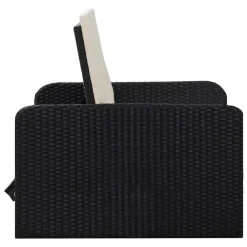 VidaXL 2-tlg. Garten-Lounge-Set Mit Auflagen Poly Rattan Schwarz -Garten- & Gewächshäuser Geschäft 7a06660392e7860f57d1b8c451863044