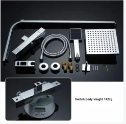 AURALUM Duschsäule Mit Thermostat 2 Wasserauslass Funktion Verstellbare Höhe 9 AURALUM Duschsäule Mit Thermostat 2 Wasserauslass Funktion Verstellbare Höhe -Garten- & Gewächshäuser Geschäft 7a1d3b703dcb9521bb5cf4b1fb99cf53